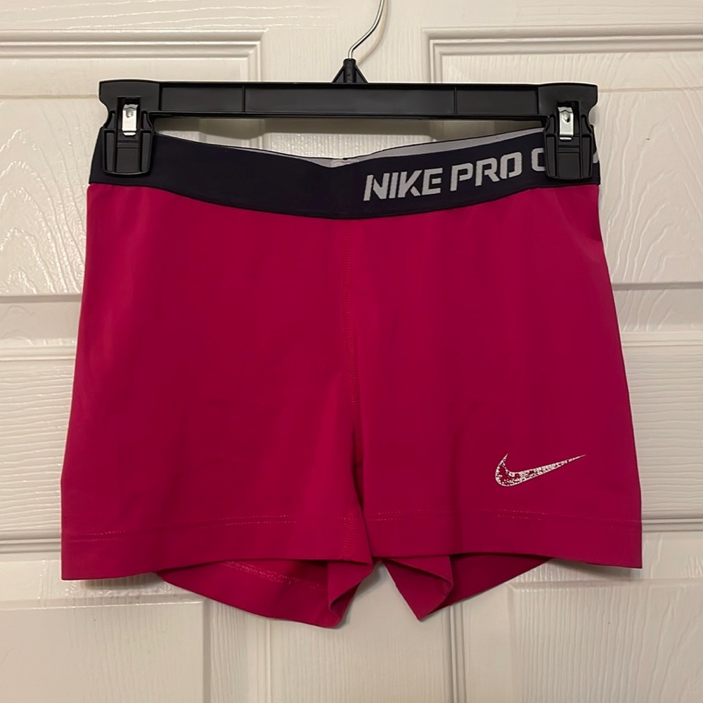 Pink Nike Pro Combat Dri-Fit Compression Shorts Size S